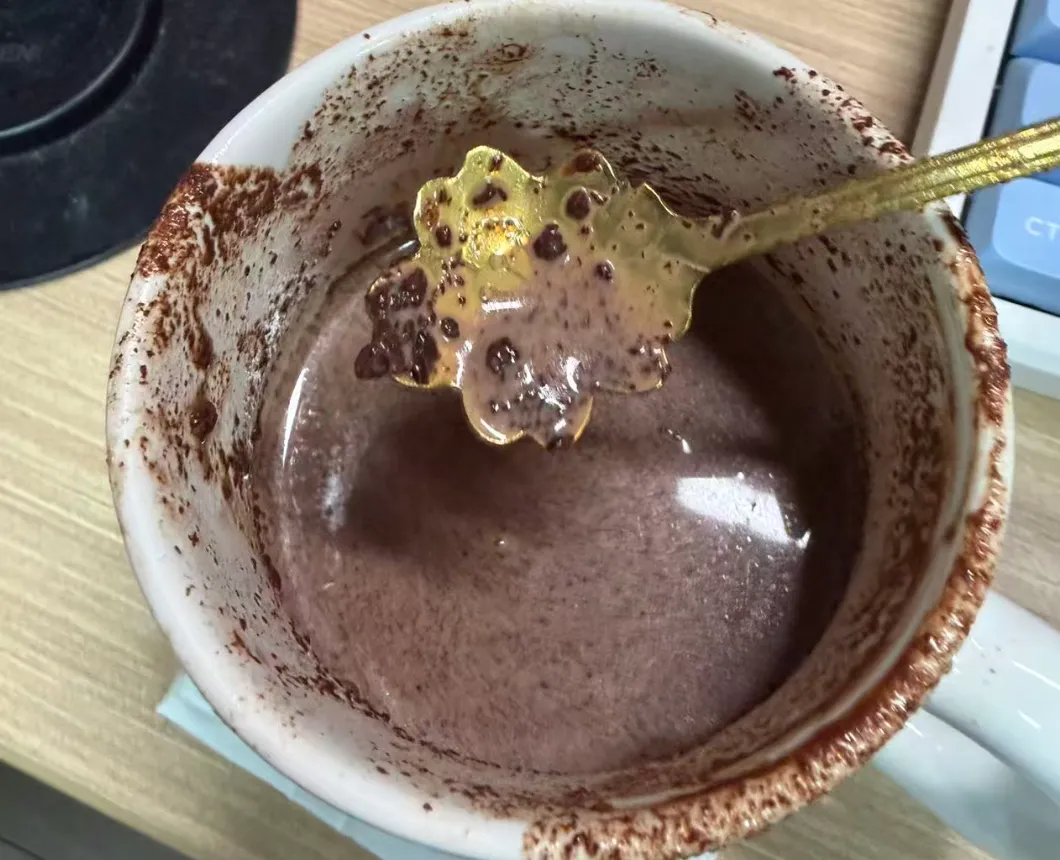 还有细细碎碎的巧克力块